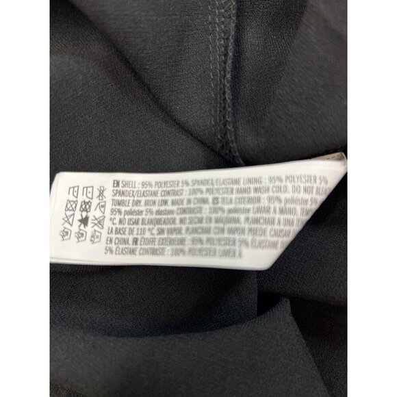 English Factory Dress Womens M Black Midi Drop Waist Satin Hem Witchy Whimsigoth - Picture 7 of 8